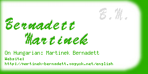 bernadett martinek business card